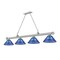 Z-Lite Cordon 4 Light Billiard, Brushed Nickel & Dark Blue 2306-4BN-ARDB - alternate 1
